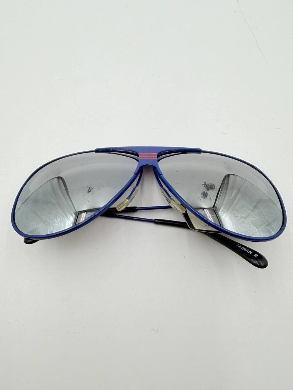 Vintage Flip-Up Aviator Sunglasses – Blue Metal Frame – New Old Stock